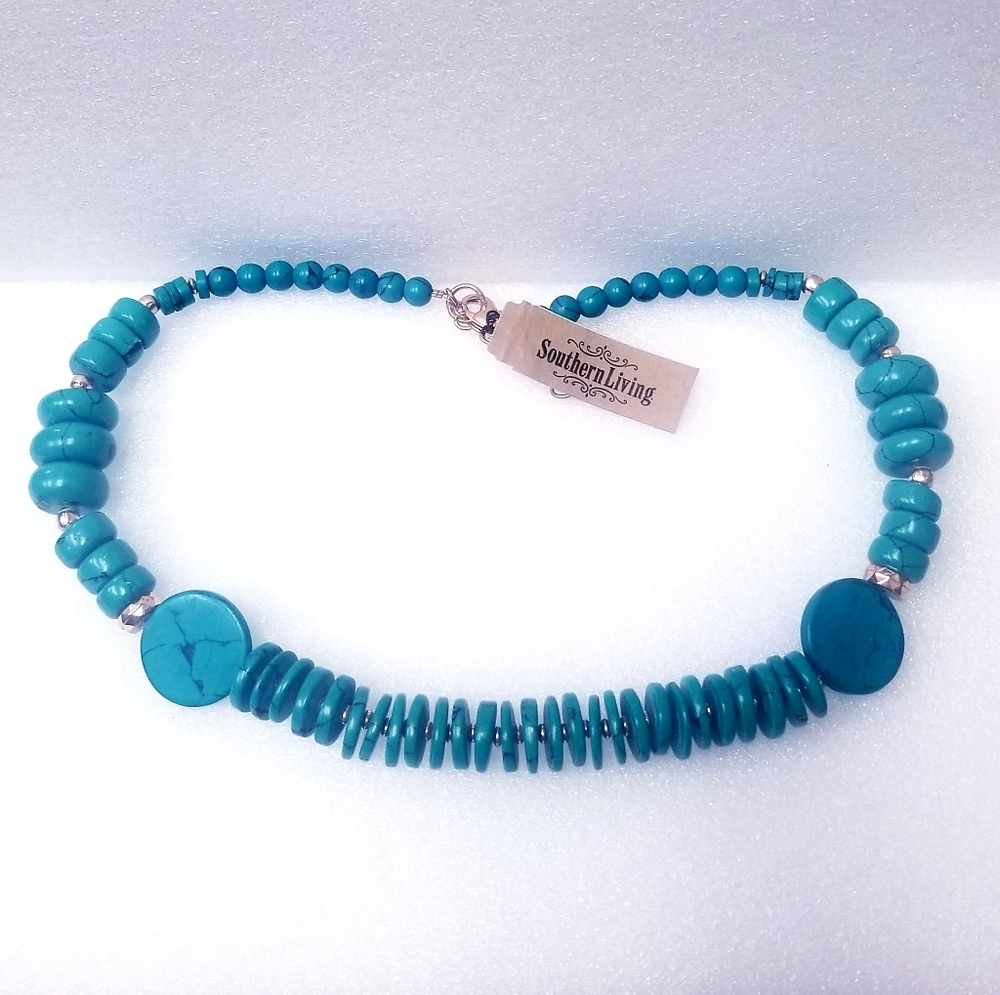 Southern Living Faux Turquoise Necklace
